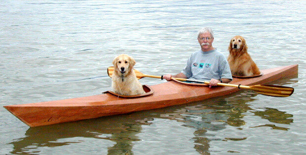 Man Builds a Kayak for His Dogs