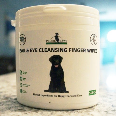 Plush Paws Products Dog Ear Relief Finger Wipes